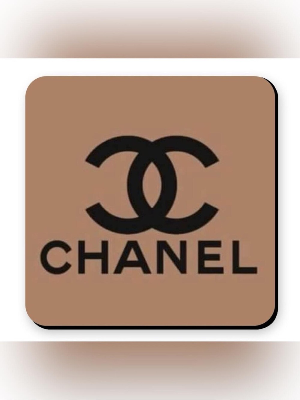 Chanel Logo Novelty Fashion Coaster Set - Set of 4 Glossy Coasters - Picture 5 of 7